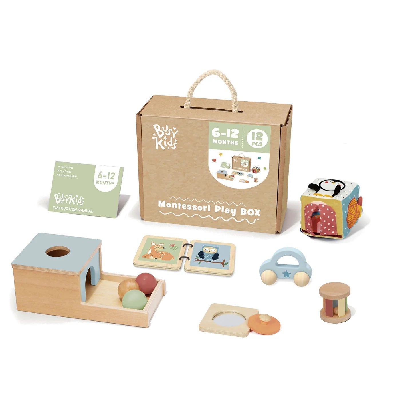 Coffret de Jeu Montessori pour les enfants - 6 à 12 mois - BusyKids - myplayground