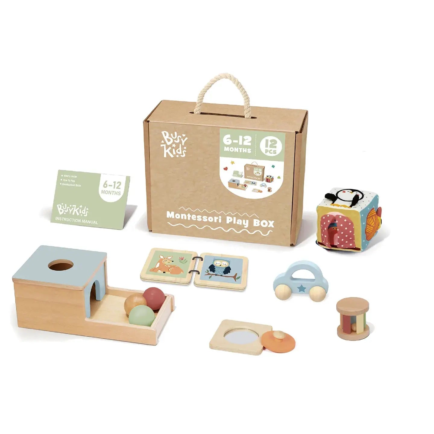 Coffret de Jeu Montessori pour les enfants - 6 à 12 mois - BusyKids by BusyKids