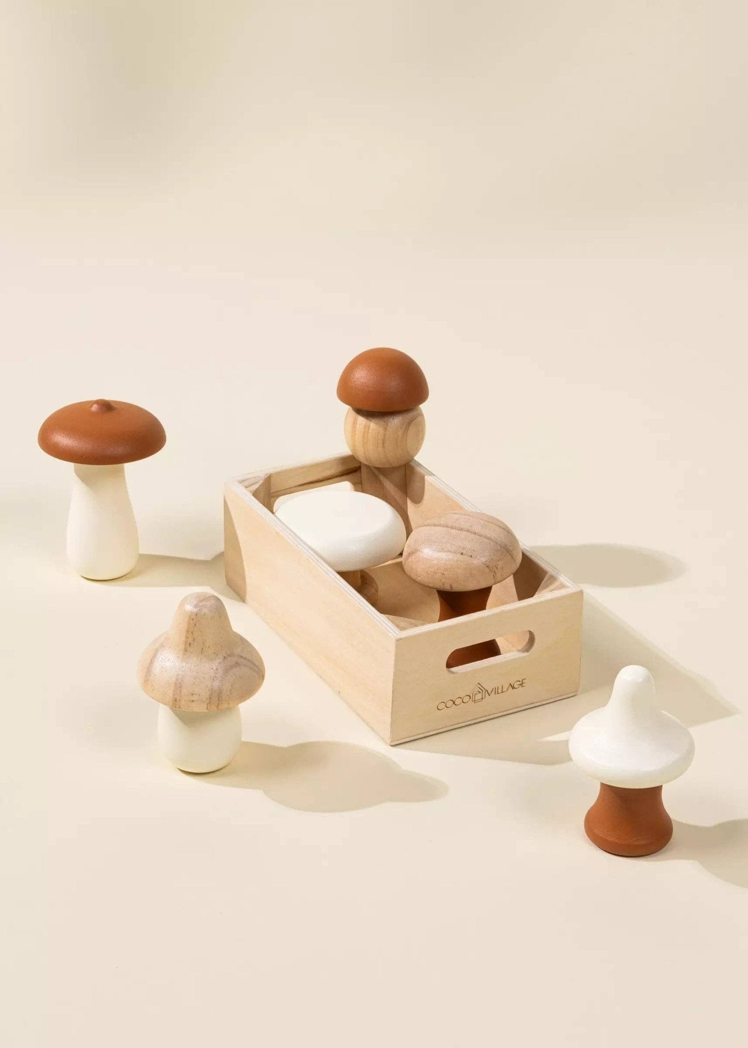 Set de jeu en bois avec champignons - Coco Village - myplayground