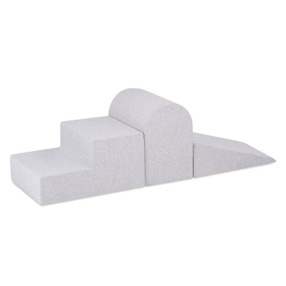 Terrain de jeu 3 éléments - Gris clair smart - PLUSH NEST by Misioo