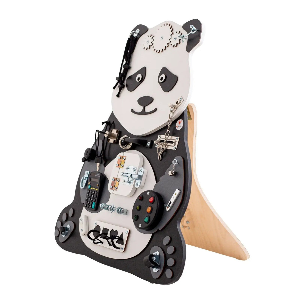 Panda Busy Board - Planche sensorielle - Jeu de motricite fine pour enfant (3 ans et +) by FoxyFamily