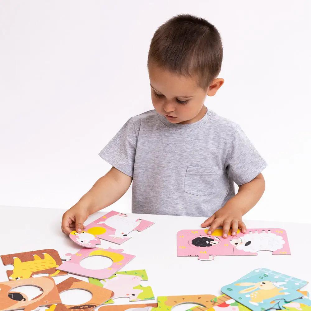 Puzzle Associe les Animaux de la Ferme - Banana Panda by Banana Panda