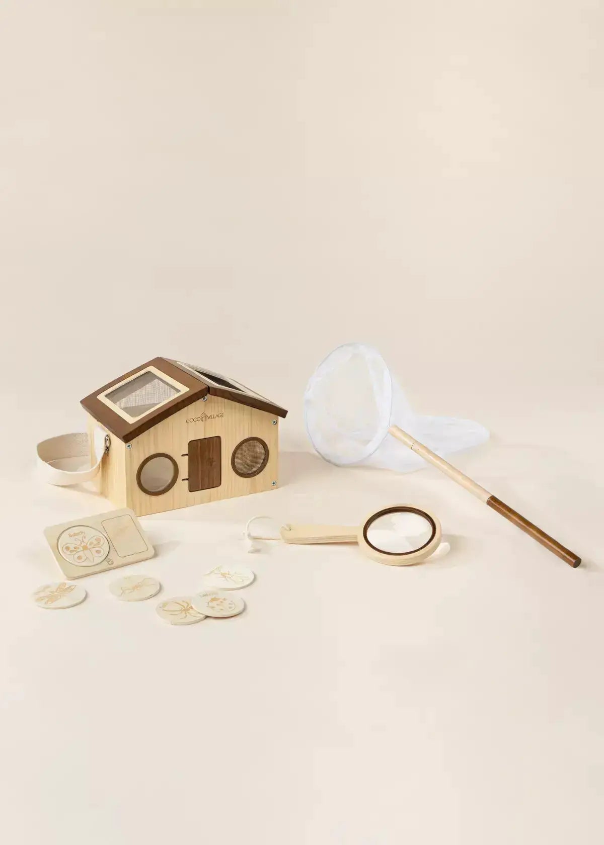 Ensemble attrape-insectes et d'exploration en bois (10 pièces) - Coco Village by Coco Village