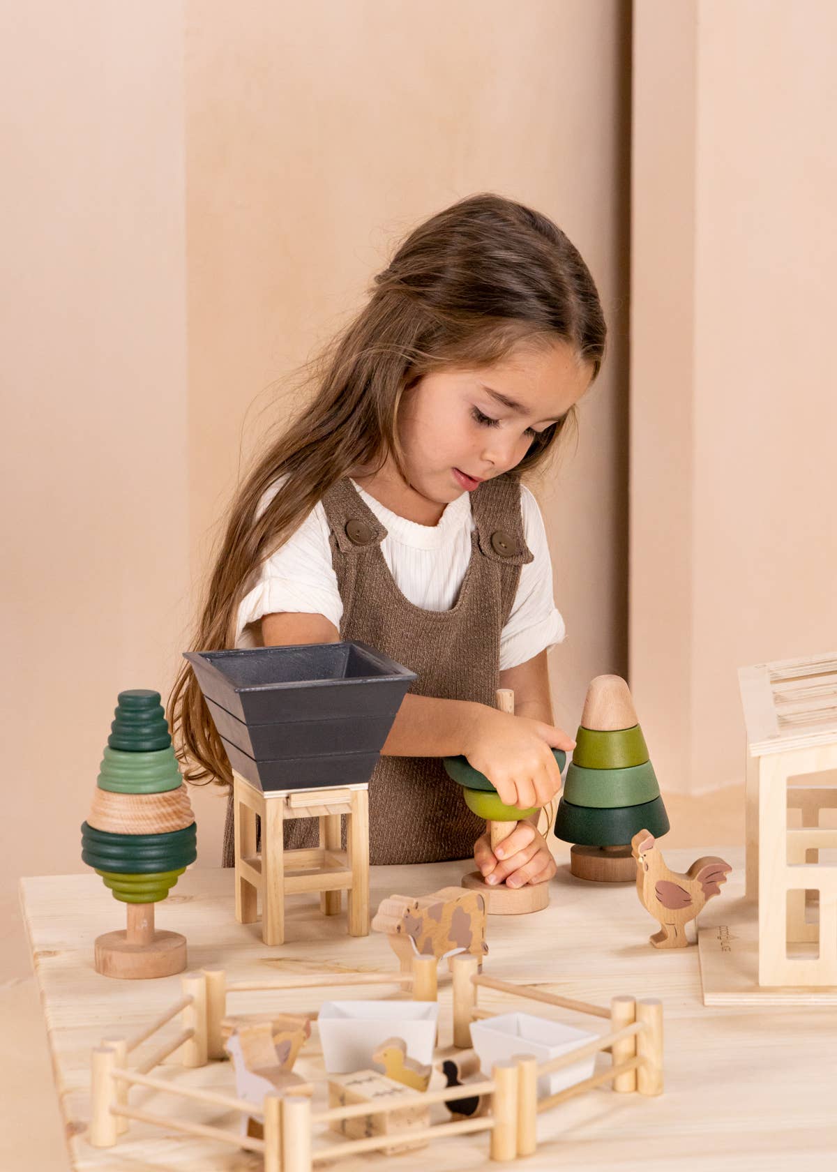 Lot de 3 arbres empilables en bois - Coco Village - myplayground