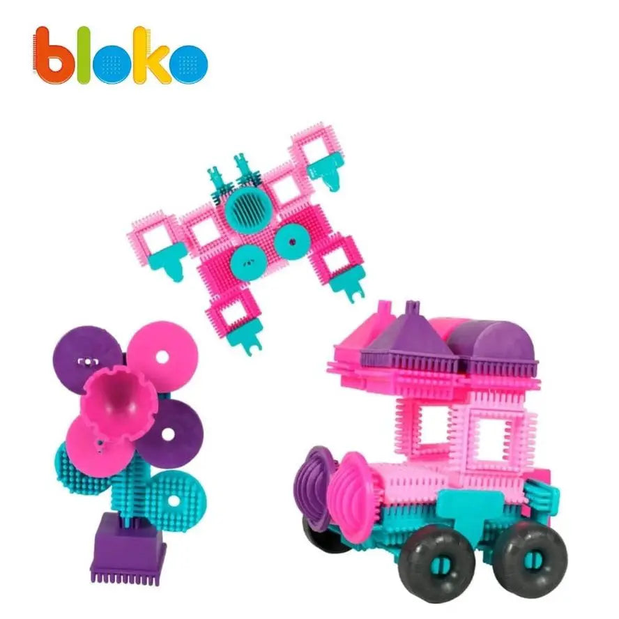 Tube 50 Bloko Rose - Jeu de construction - Bloko by Bloko