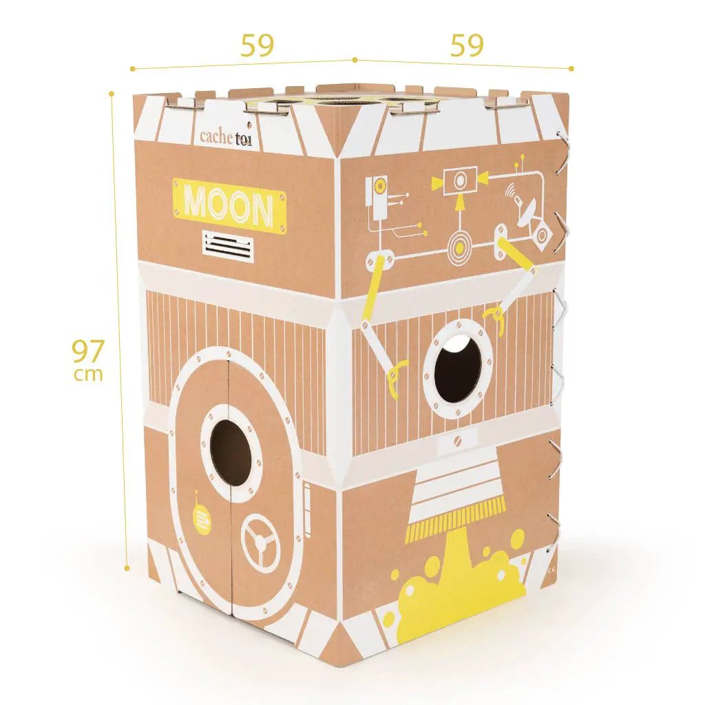CACHE TOI cabane pliable made in France en carton - MOON by CACHE TOI