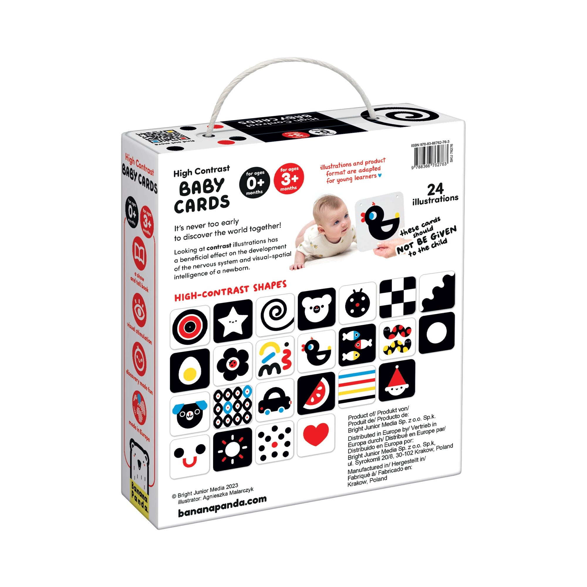 Cartes Bébé Contraste Élevé - Banana Pandawc - myplayground