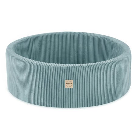 Piscine à balles - ronde 90x30 cm, bleue Velours Côtelé Premium - Plush Nest - Misioo - myplayground