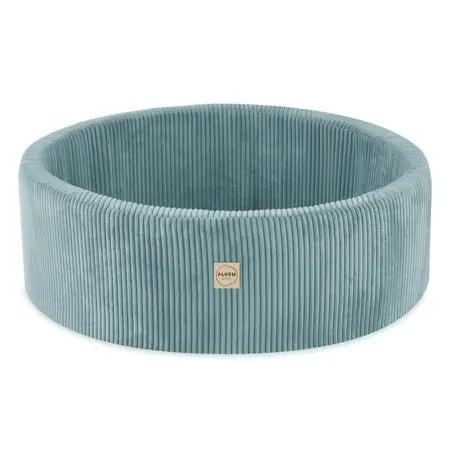 Piscine à balles - ronde 90x30 cm, bleue Velours Côtelé Premium - Plush Nest - Misioo by Misioo