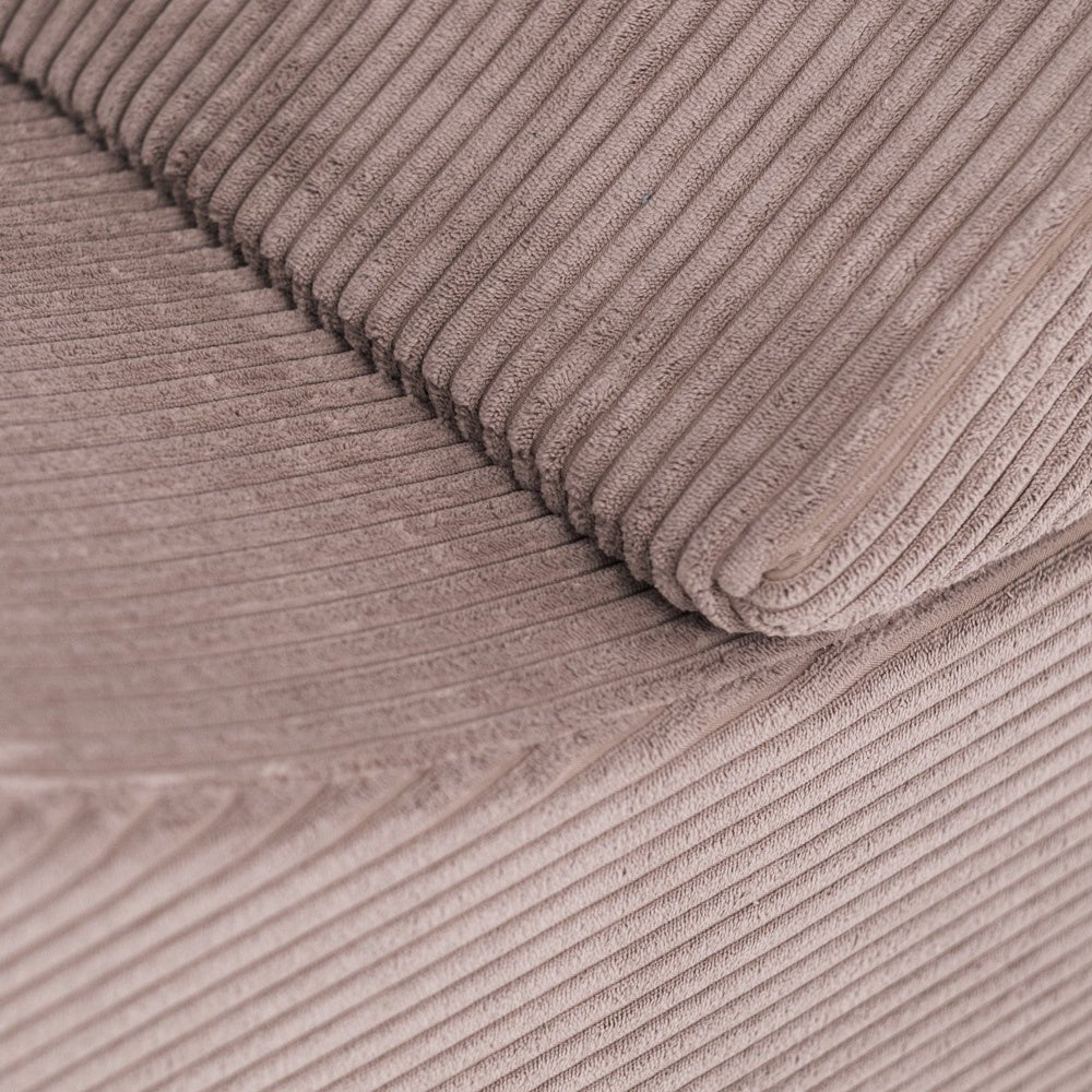 Chaise longue enfant inclinable 145x35x45 cm - velours côtelé beige premium, confortable – Plush Nest - myplayground