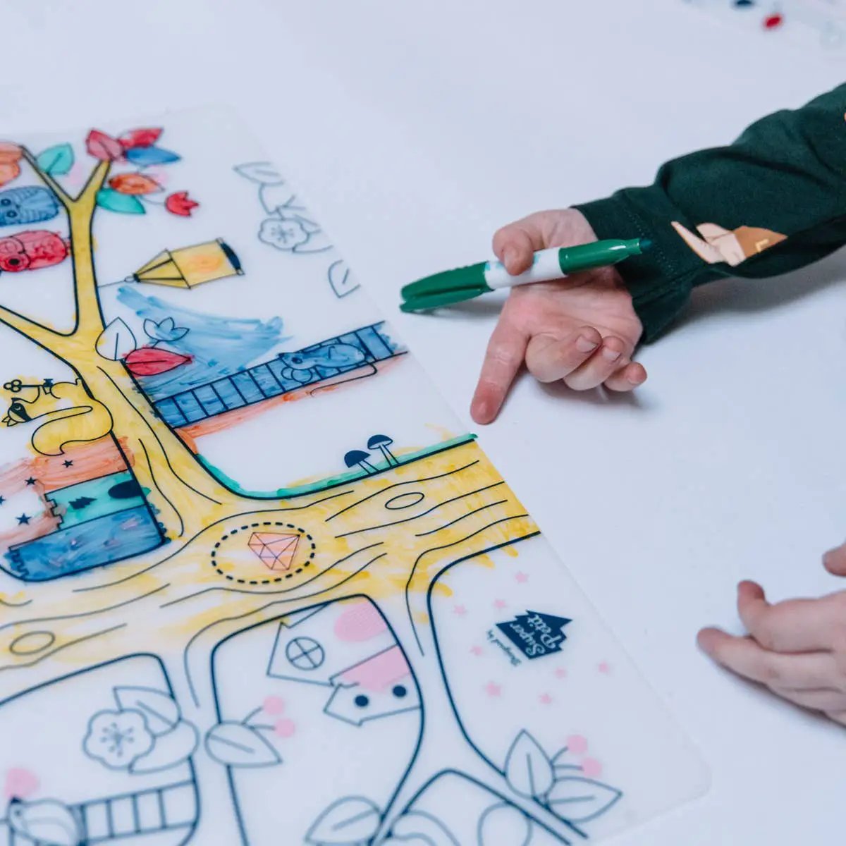 Jeu éducatif: Set de table en silicone CACTUS - Réutilisable by SuperPetit