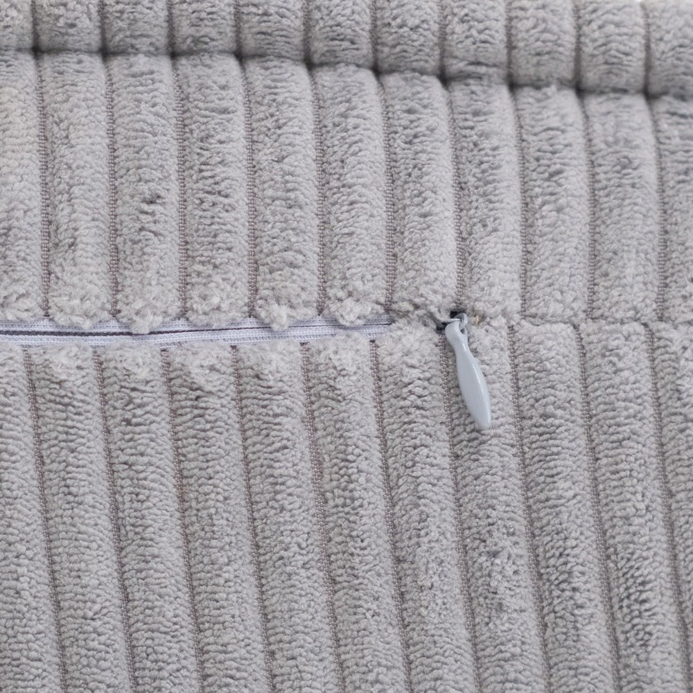 Chaise longue enfant, 150x60x25 cm, velours côtelé gris premium - Plush Nest - myplayground