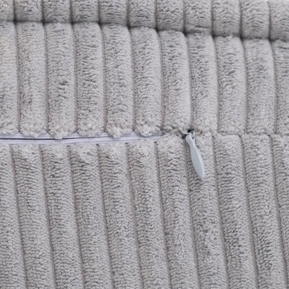 Chaise longue enfant, 150x60x25 cm, velours côtelé gris premium - Plush Nest by Misioo
