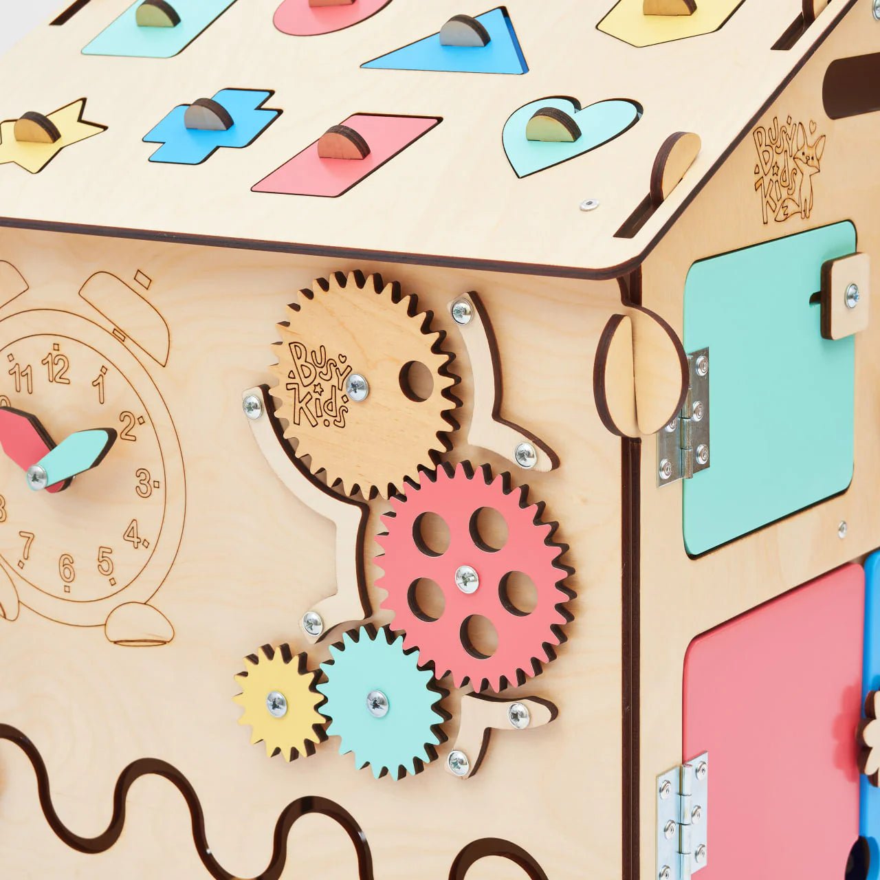 Maisonnette Éducative - Bois Natura, 12 à 18 mois - BusyKids - myplayground