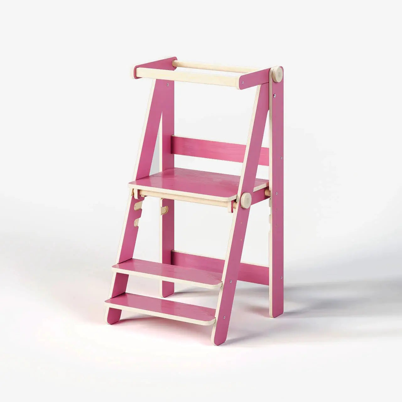 Tour d'observation montessori Pliable - bois brut (non verni), 18 à 24 mois -BusyKids by BusyKids