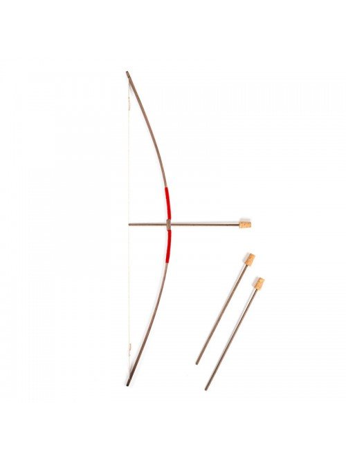 MANCHE EN DAIM BOW RUSTIK S + 3 FLÈCHES À POINTE EN LIÈGE - Jeu de role pour enfant by KALID MEDIEVAL