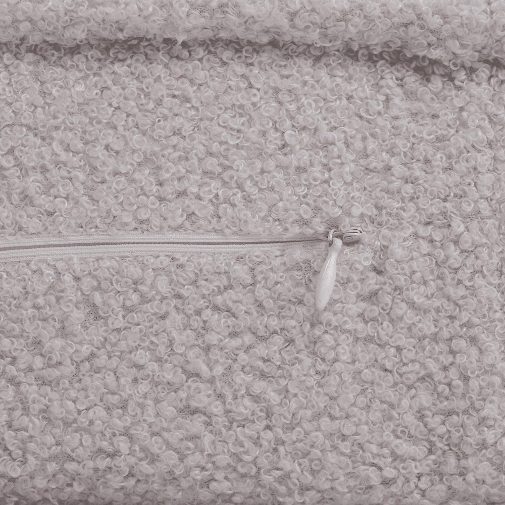 Chaise longue enfant, 150x60x25 cm, agneau gris - Plush Nest - myplayground