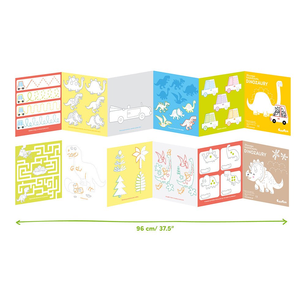 Livres de Coloriage Looong - J'adore Colorier les Dinosaures - Banana Panda - myplayground