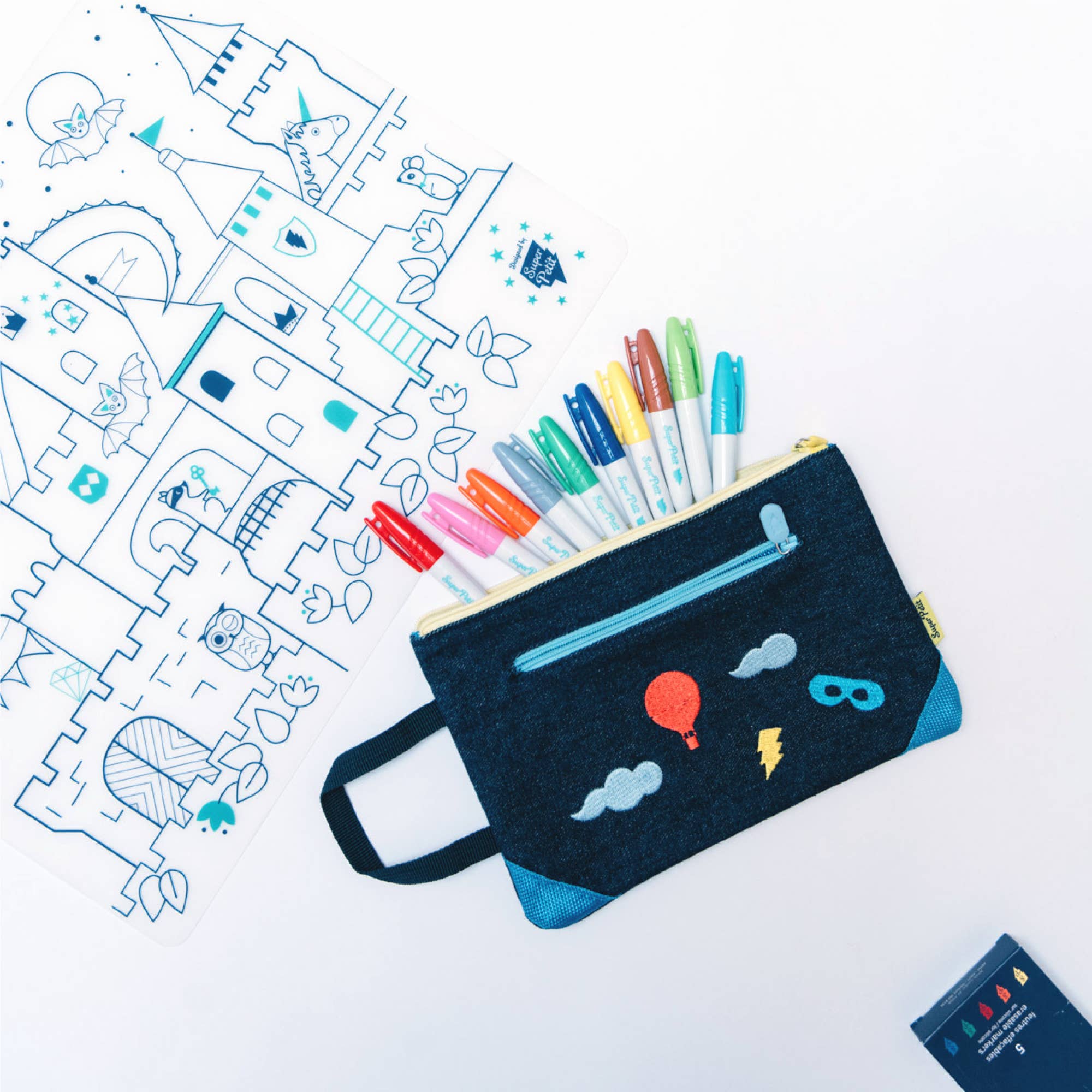 Jeu éducatif: Set de table en silicone CHATEAU - réutilisable - myplayground