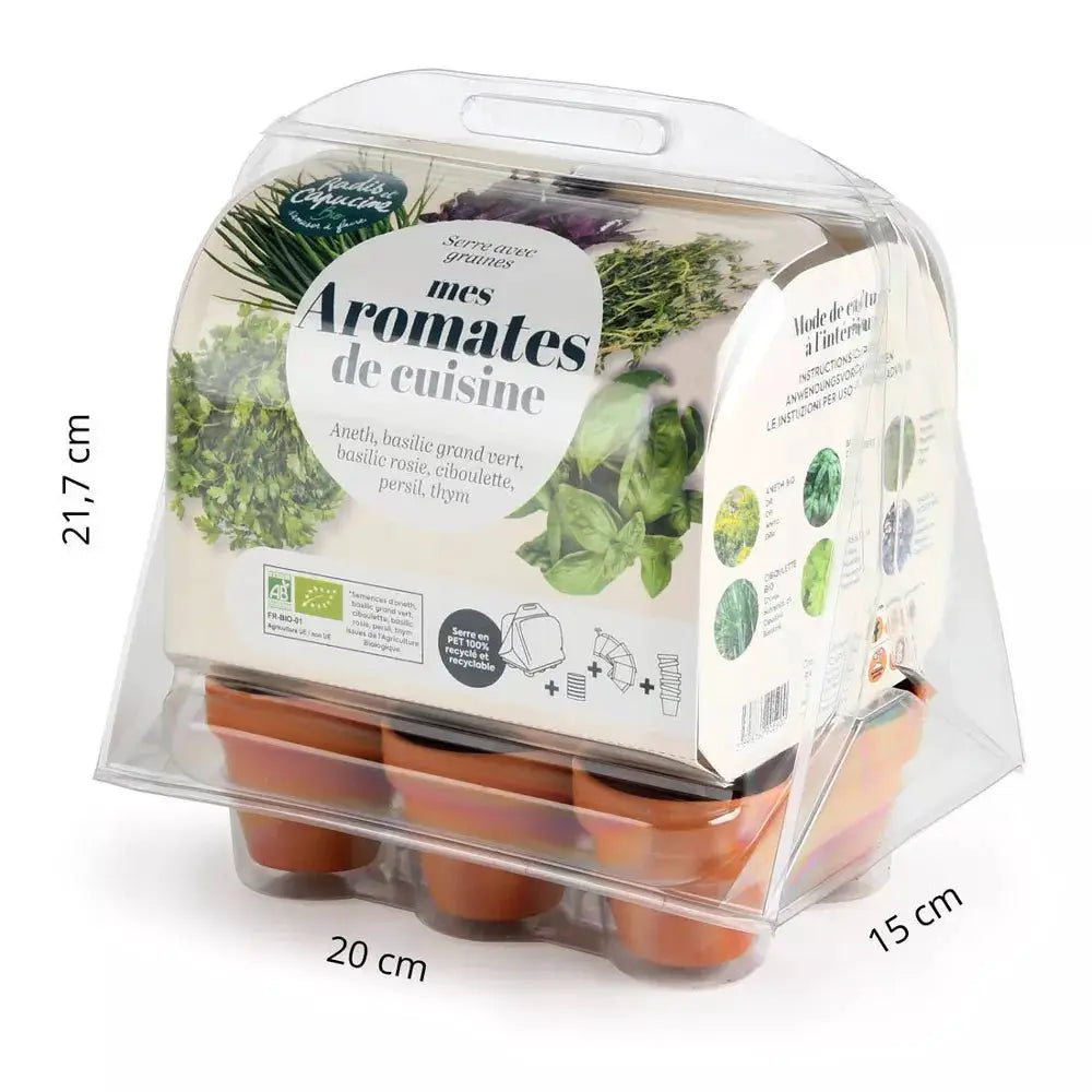 Mini serre de jardinage aromatiques à semer - Radis et Capucine by Radis Et Capucine