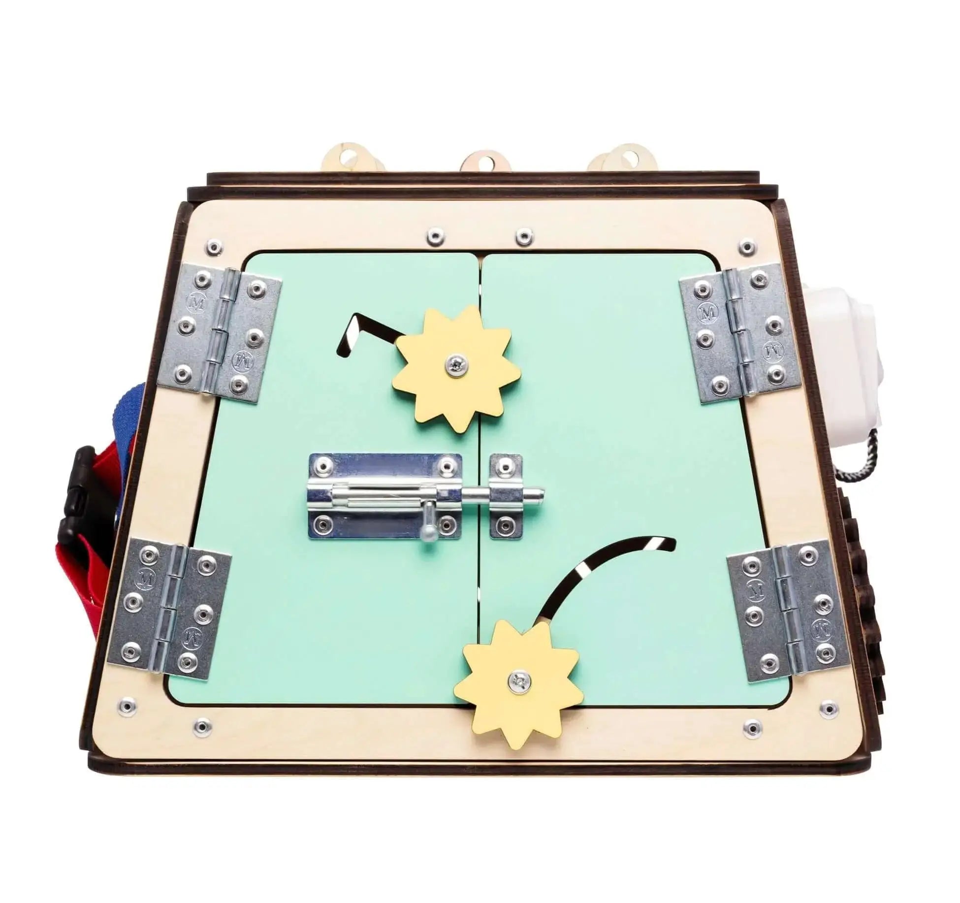 Coffre-fort - busy Board montessori, Bois Natura, 12 mois - BusyKids by BusyKids