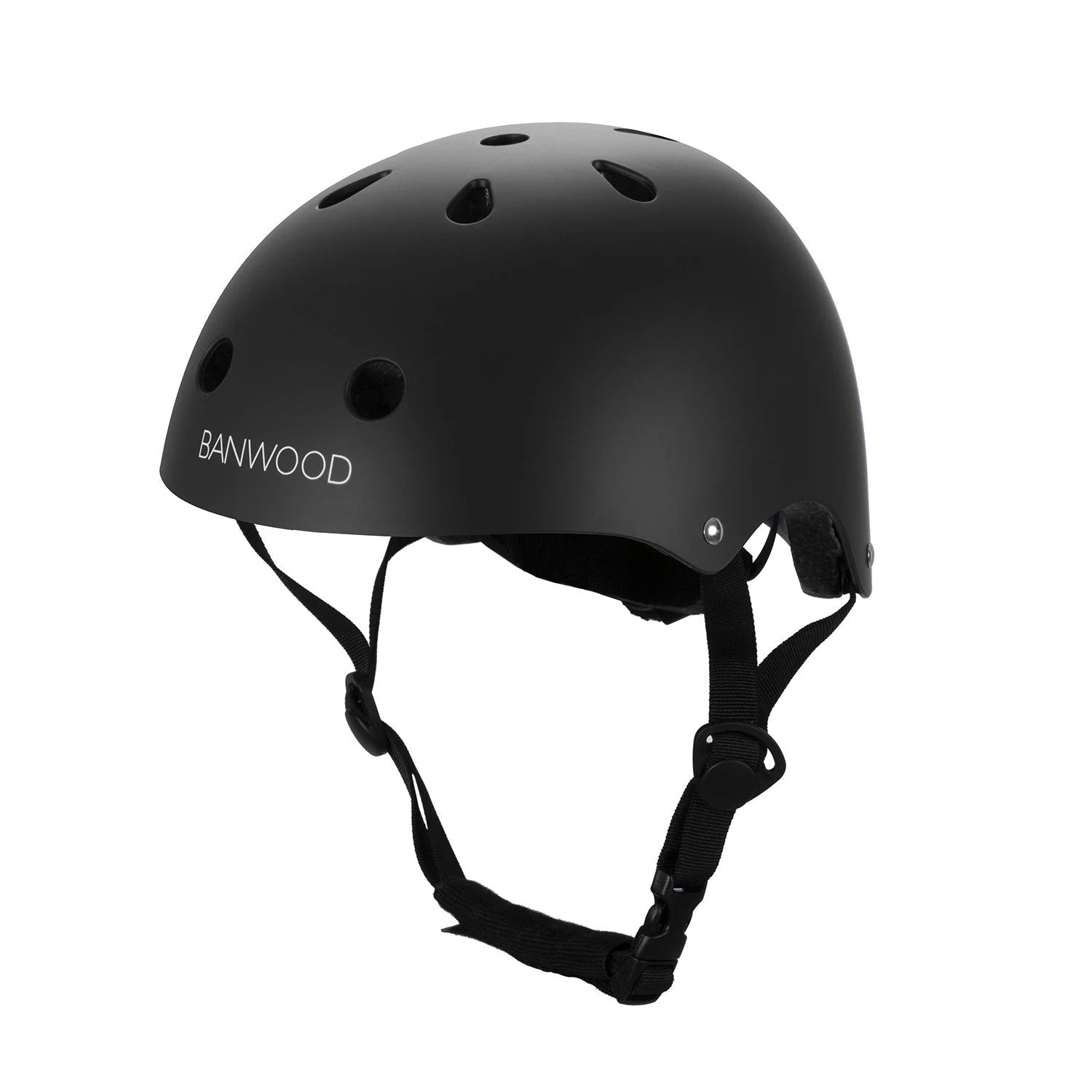 Casque vélo enfant classique noir mat – sécurité et confort, ajustable 3 à 6 ans – Banwood - myplayground