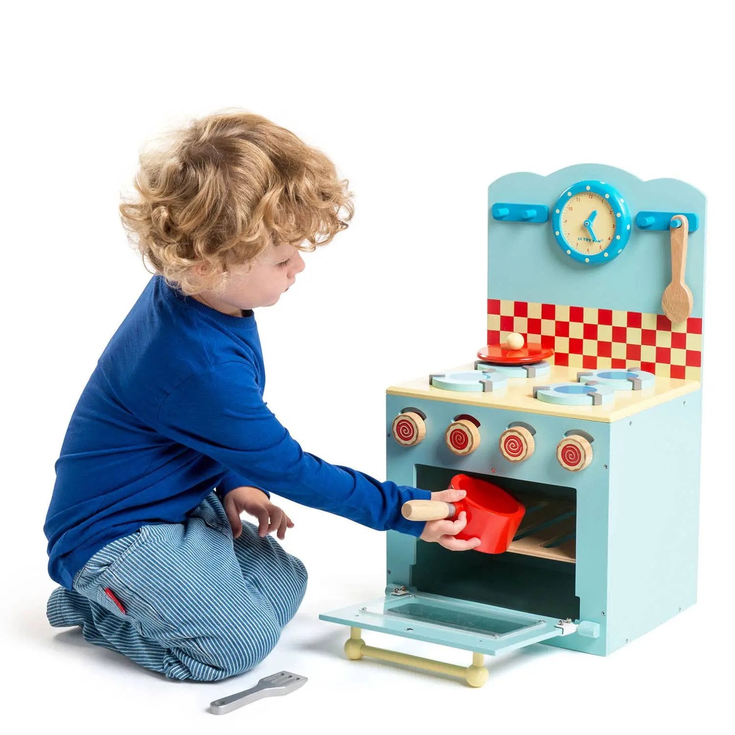 Four et plaque de cuisson bleus - Jeu Montessori enfant by Le Toy Van
