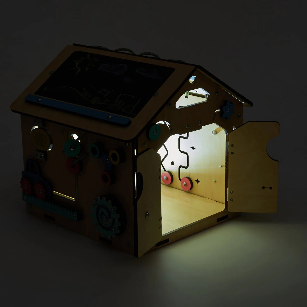 Busy Board maisonnette éducative - bois mini, 12 à 18 mois - busykids - myplayground