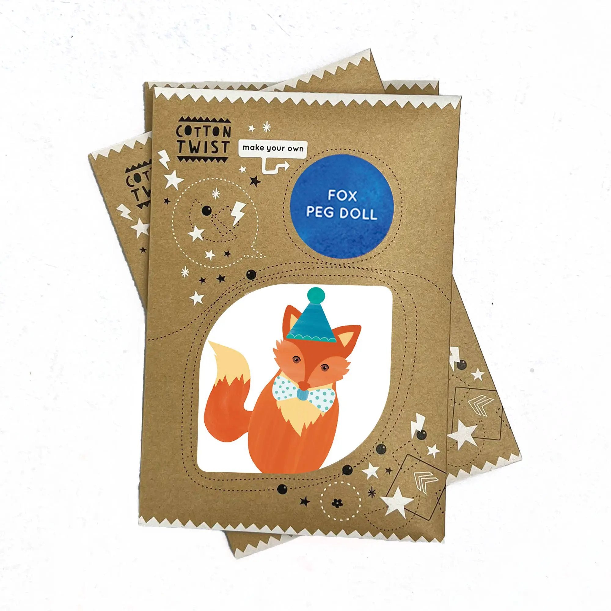 Make Your Own Fox Peg Poupée Kit by Cotton Twist
