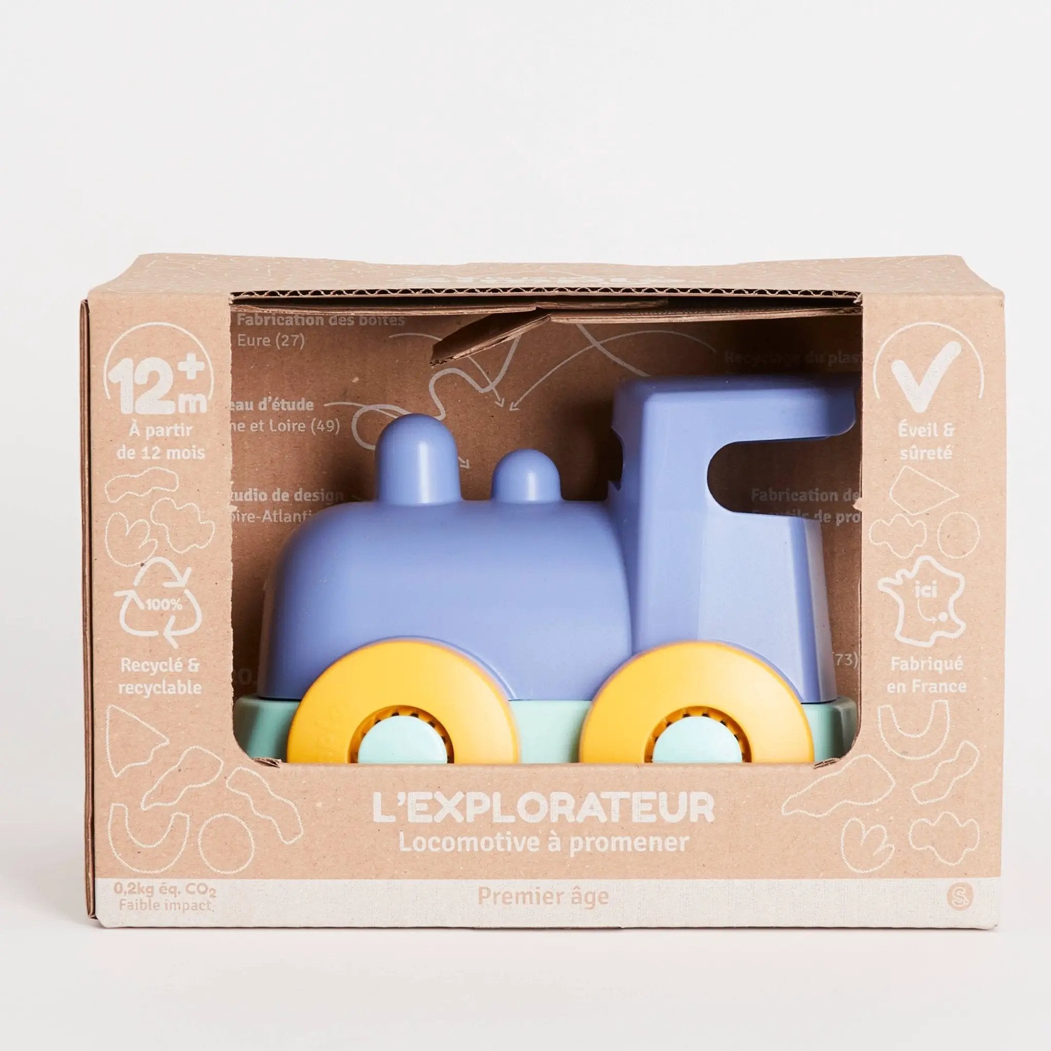 Train à promener Made in France - 12m+ - Ecoresponsable by Le Jouet Simple