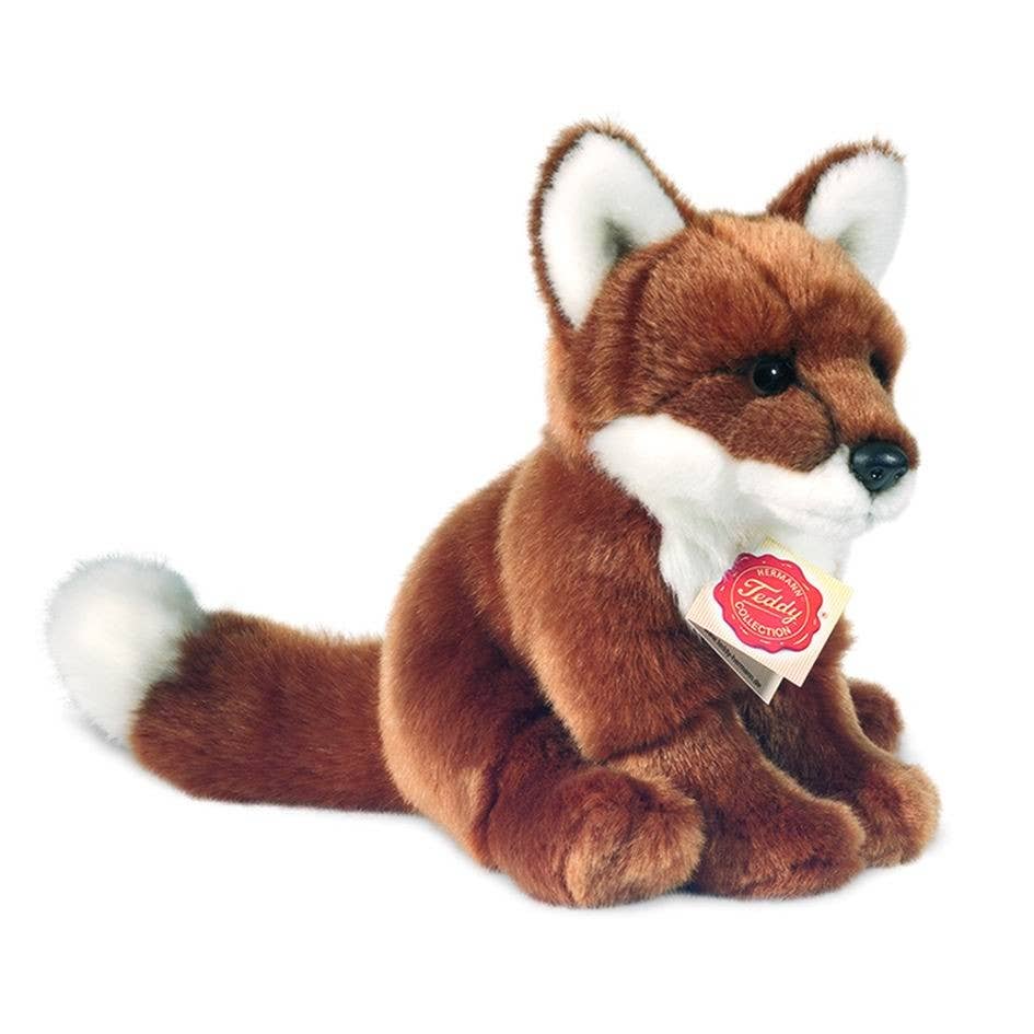 Renard assis brun rougeâtre 20 cm - peluche - peluche - myplayground