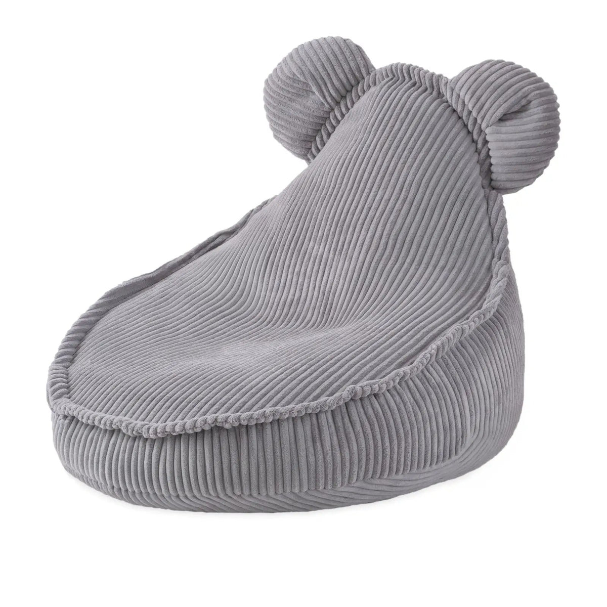 Fauteuil Huggy Bear - 68x45, gris velours côtelé - Plush Nest by Misioo