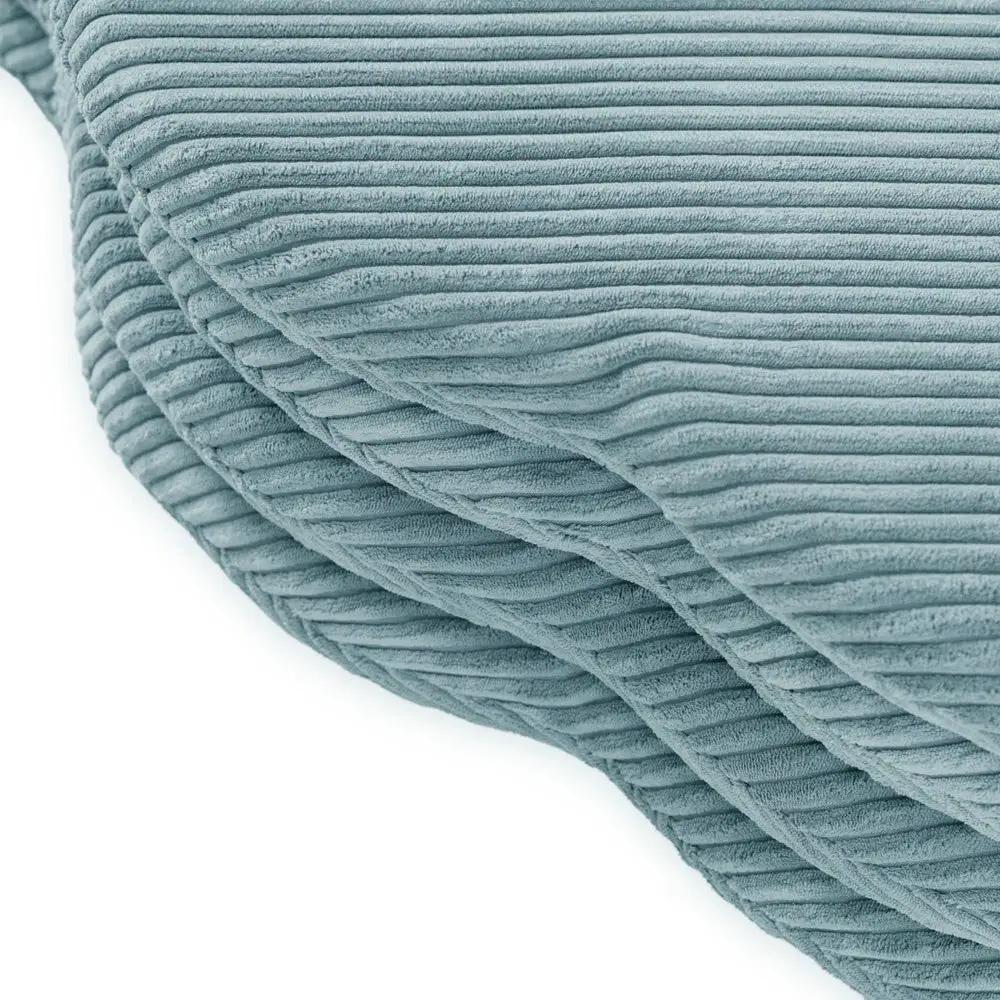 Tapis fleur - 15x115x5 cm, velours côtelé bleu moelleux, tapis de jeu - Plush Nest by Misioo