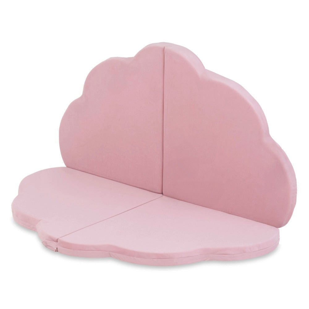 Tapis Fleur - 120x120x5 cm, velours rose, tapis de jeu - Plush Nest by Misioo