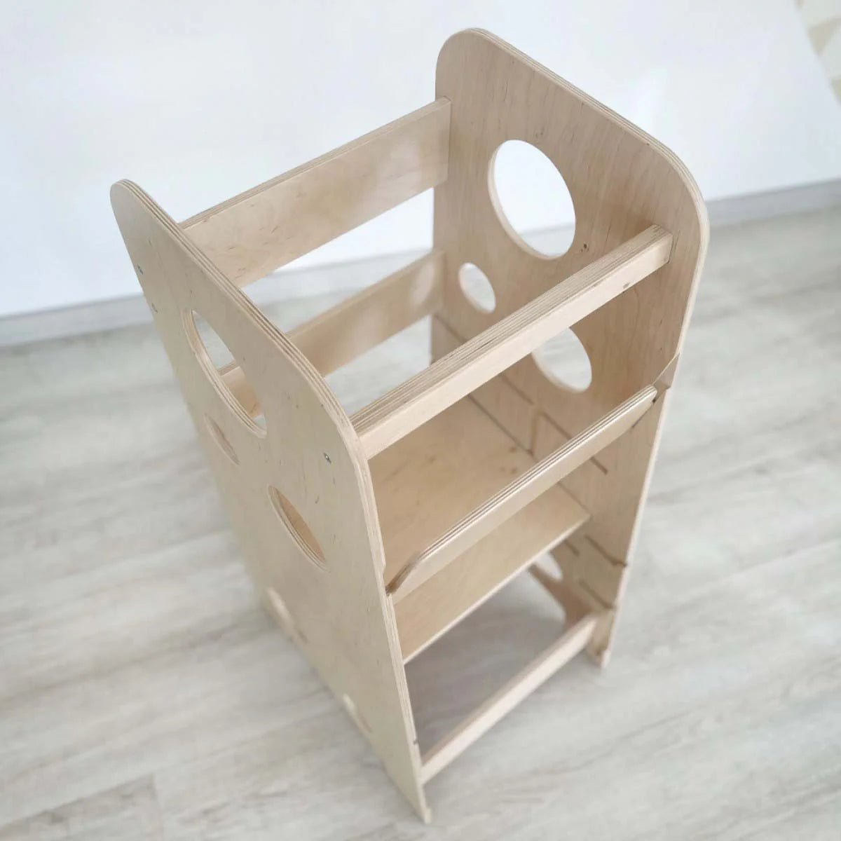 Tour Ajustable d’Apprentissage 3 - en - 1 XL - Bois Brut (non verni) - 18 à 24 mois - BusyKids - myplayground