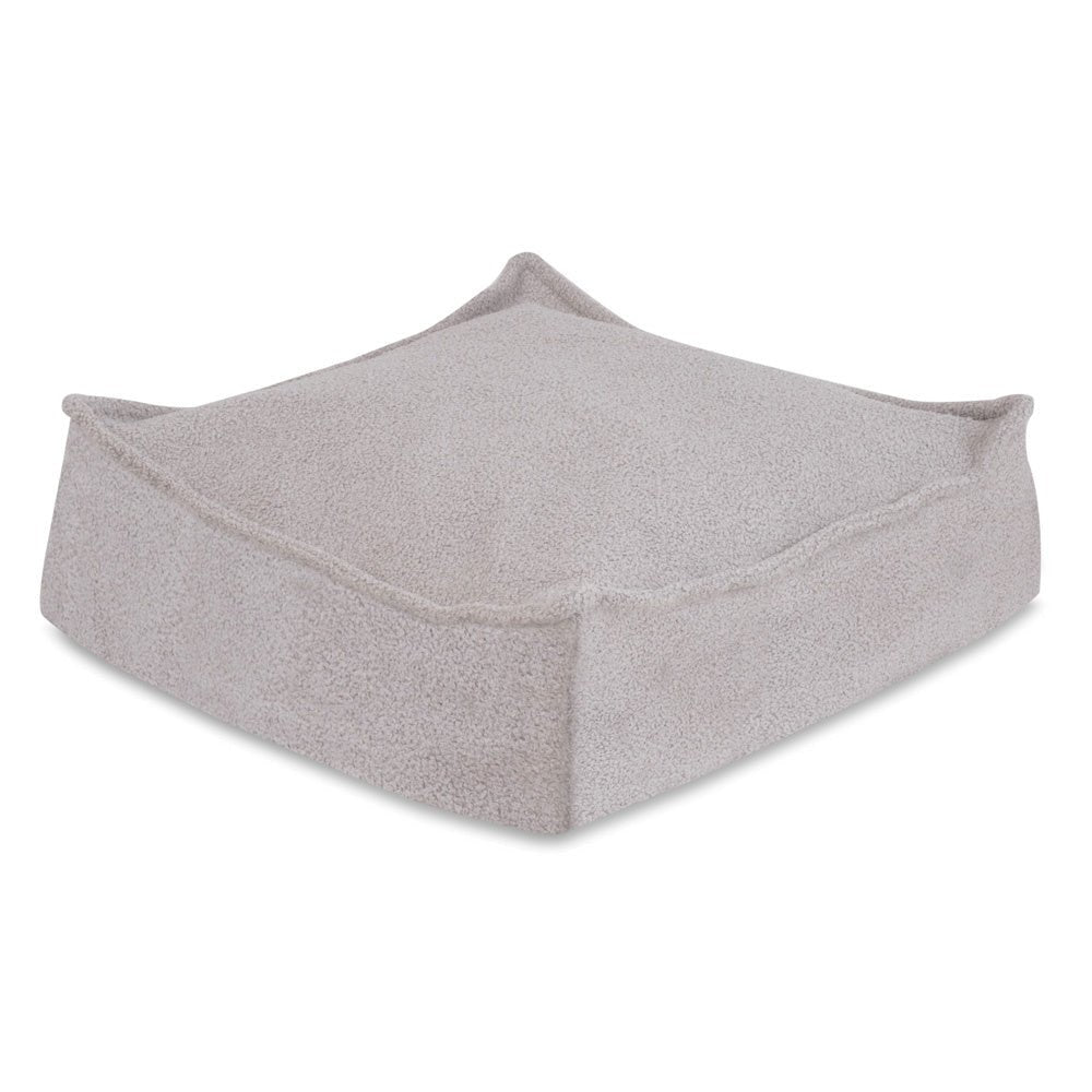 Pouf 60x60 cm - Coussin de sol, agneau gris - Plush Nest - myplayground