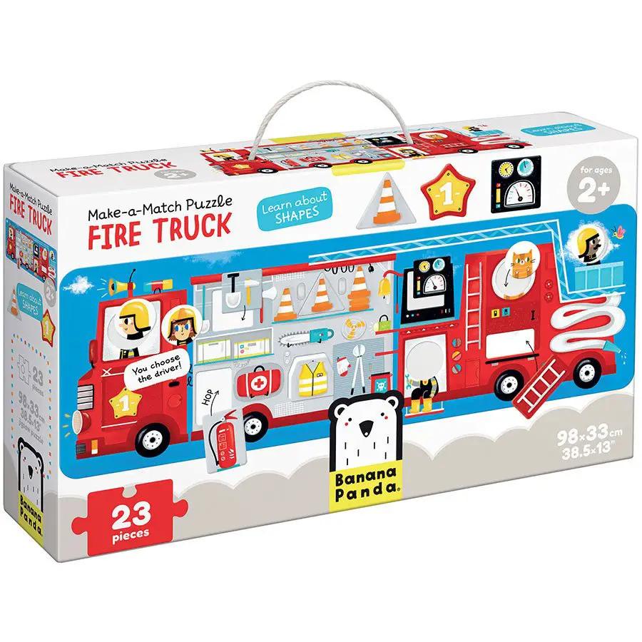 Puzzle Crée une Paire - Camion de Pompiers - Banana Panda by Banana Panda