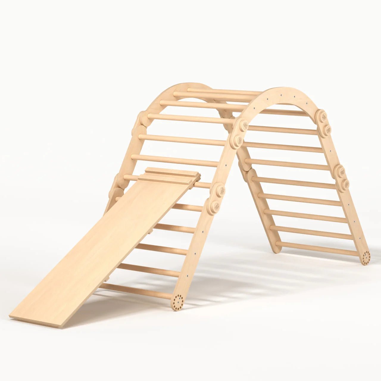 Ensemble d’escalade Inclinable (set xl avec Rocker + planche) - bois brut (non verni), 18 à 24 mois - BusyKids - myplayground