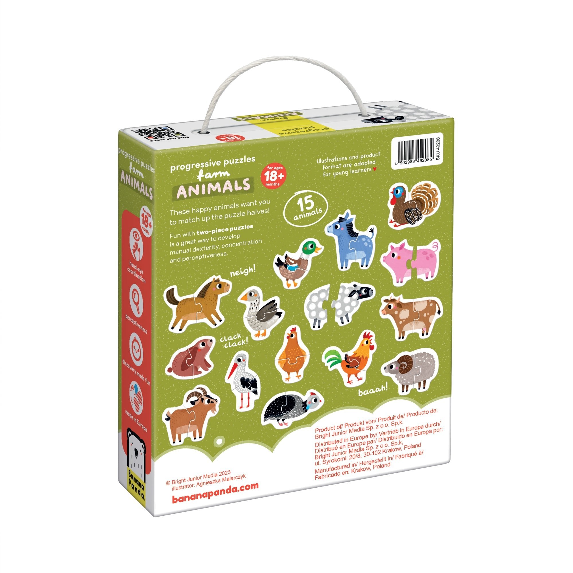 Puzzle Progressif Animaux de la Ferme - Banana Panda - myplayground
