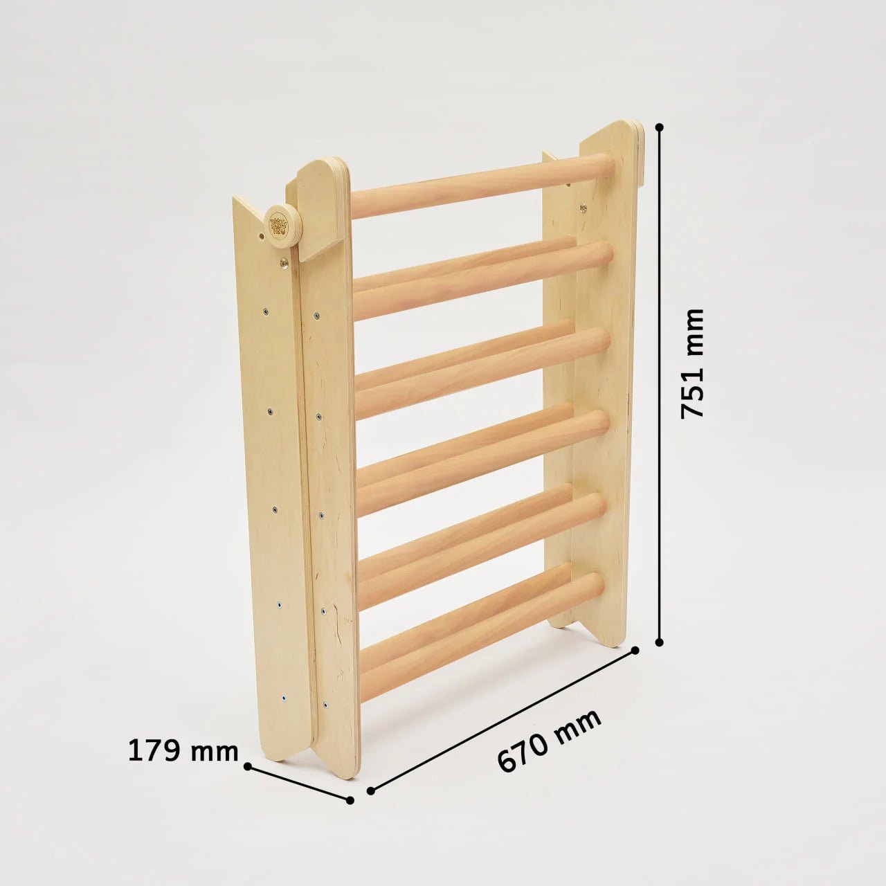 Triangle de Motricité Pikler - couleur Nature, bois brut (non verni), 12 à 18 mois - BusyKids - myplayground