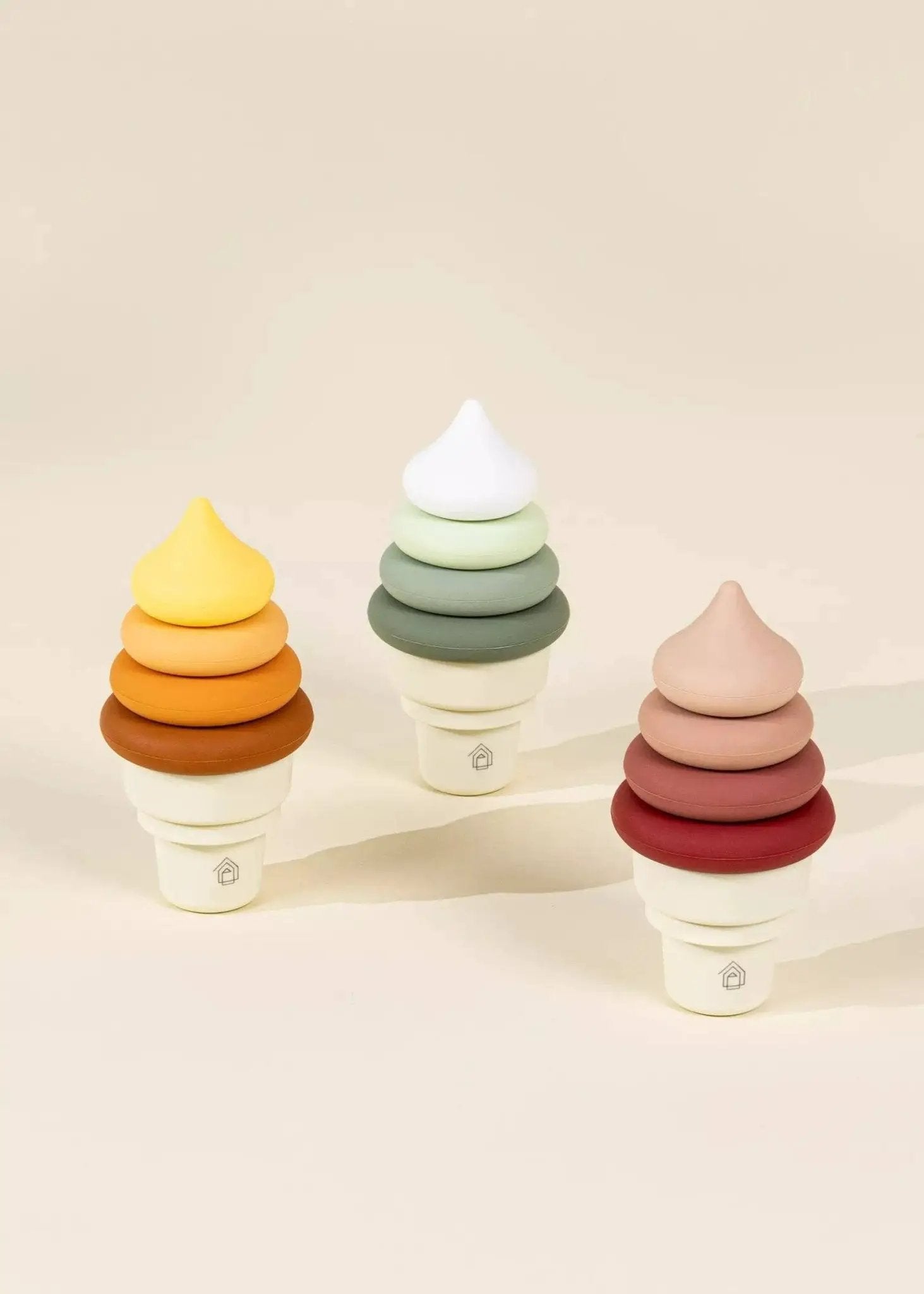 3 ensembles de cornets de crème glacée empilables en silicone - Coco Village by Coco Village