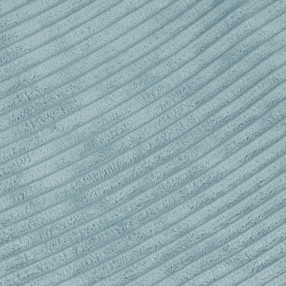 Pouf 60x60 cm - Coussin de sol, velours côtelé bleu premium - Plush Nest - myplayground