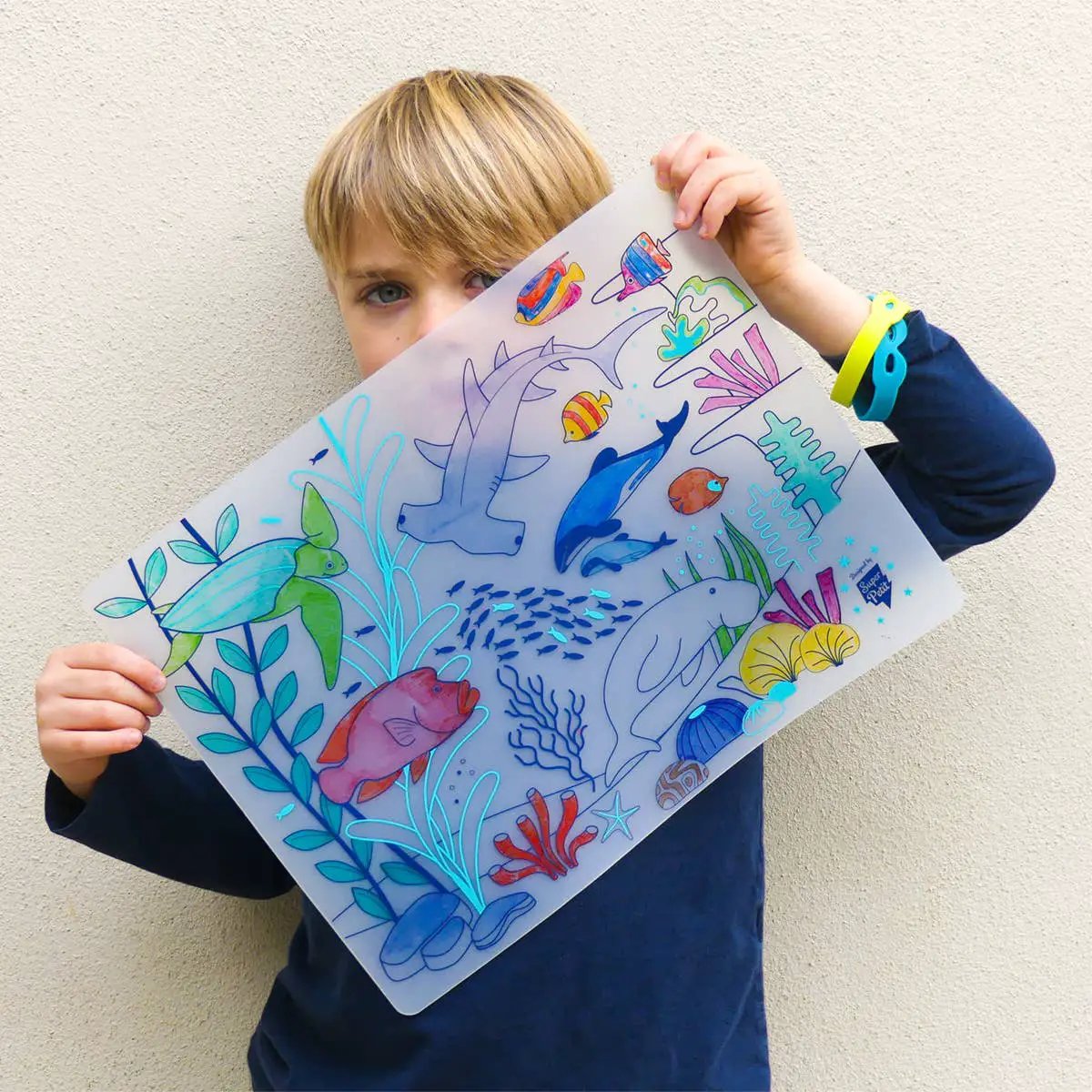 Jeu éducatif: Set de table en silicone CORAL - Réutilisable by SuperPetit