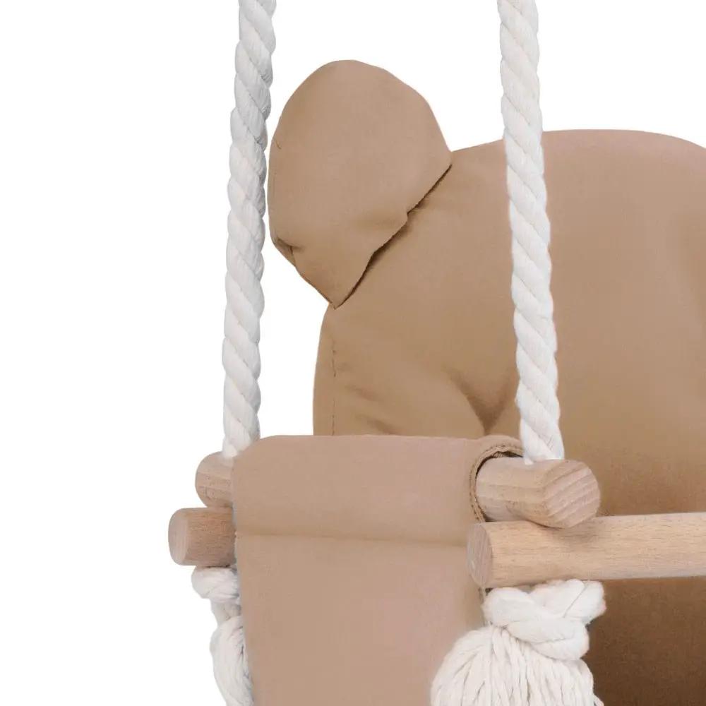 Balançoire Ourson - Velours beige (doré) - Plush Nest by Misioo