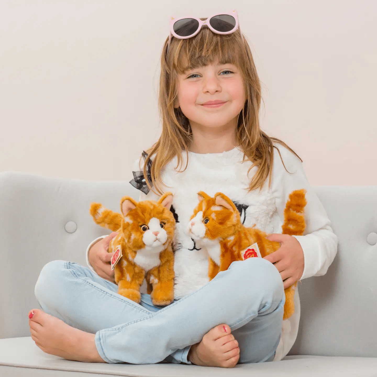 Chat tigre rouge debout 20 cm - Peluches - Peluches - Teddy Hermann - myplayground