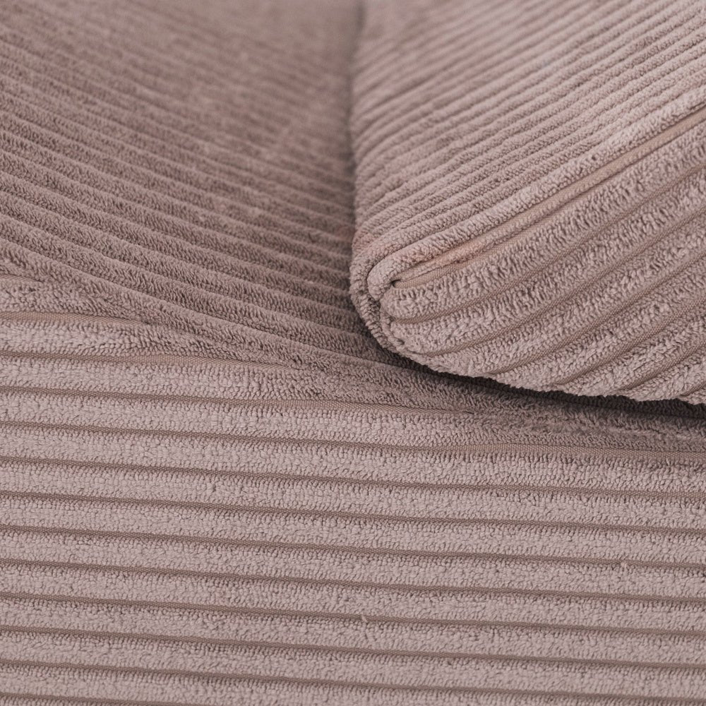 Chaise longue enfant inclinable 145x35x45 cm - velours côtelé beige premium, confortable – Plush Nest - myplayground