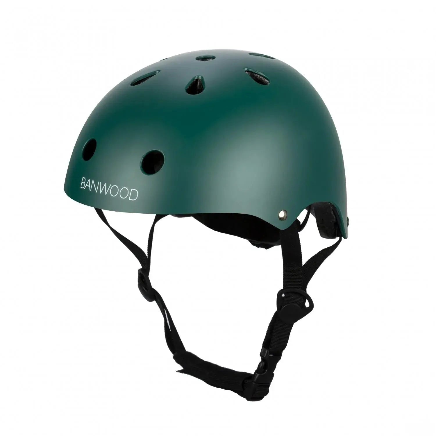 Casque vélo enfant classique vert mat – sécurité et confort, ajustable 3 à 6 ans – Banwood by Banwood