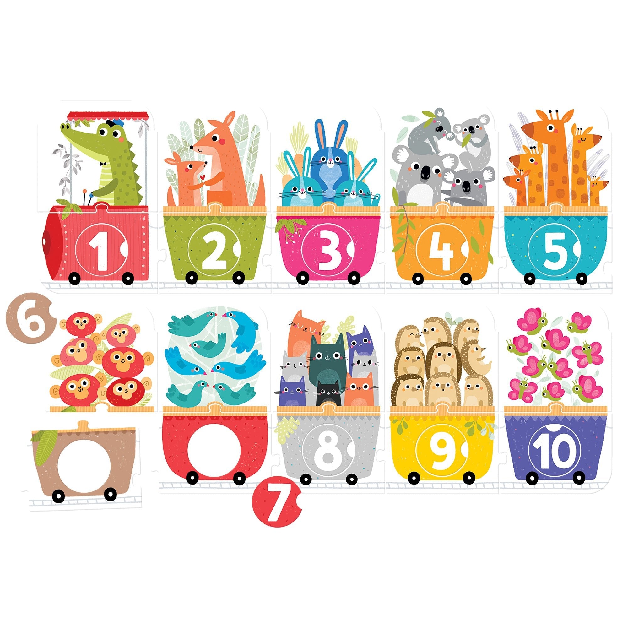 Puzzle Crée une Paire - Train des Nombres - Banana Panda by Banana Panda
