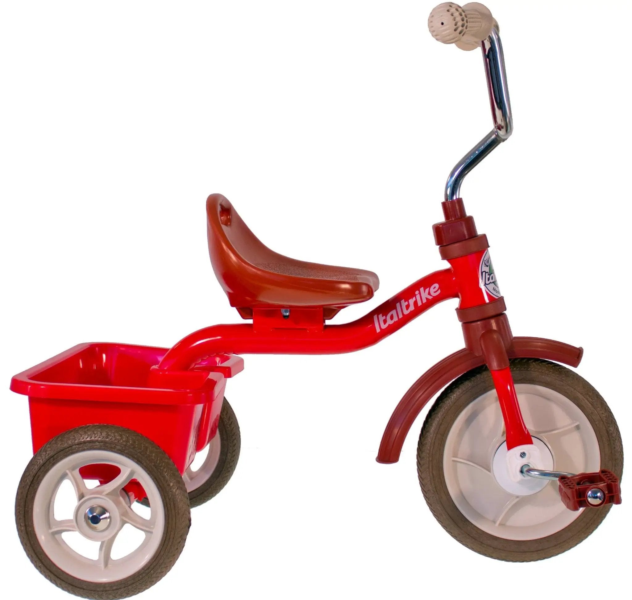 Transporter Tricycle Champion Rouge Italtrike Pour Enfants 2 À 5 Ans Robuste Châssis Métal Guidon Chromé Roues Gomme by Italtrike