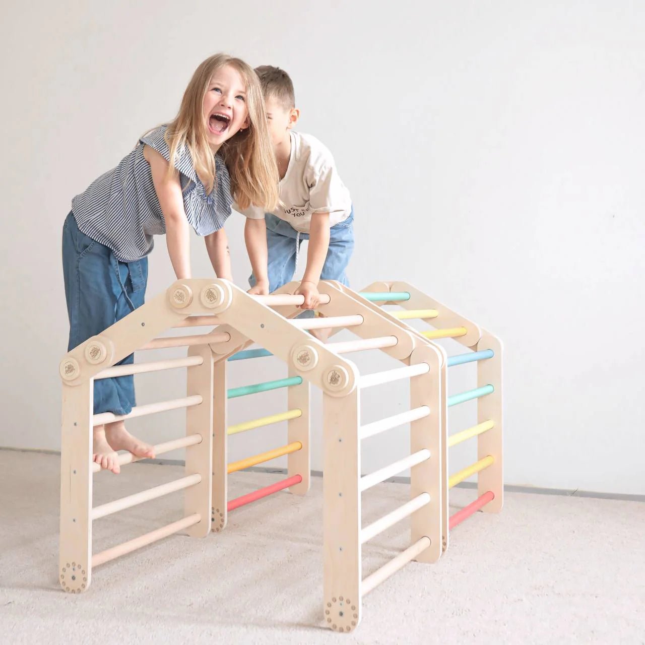 Ensemble d’escalade (set S) - bois brut (non verni), 18 à 24 mois - BusyKids by BusyKids